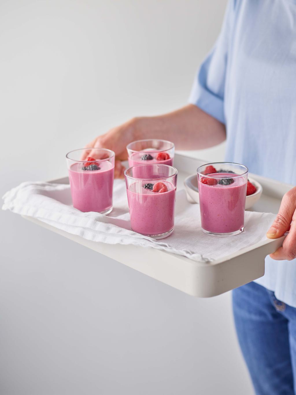 Raspberry blackberry smoothie interaction WEB